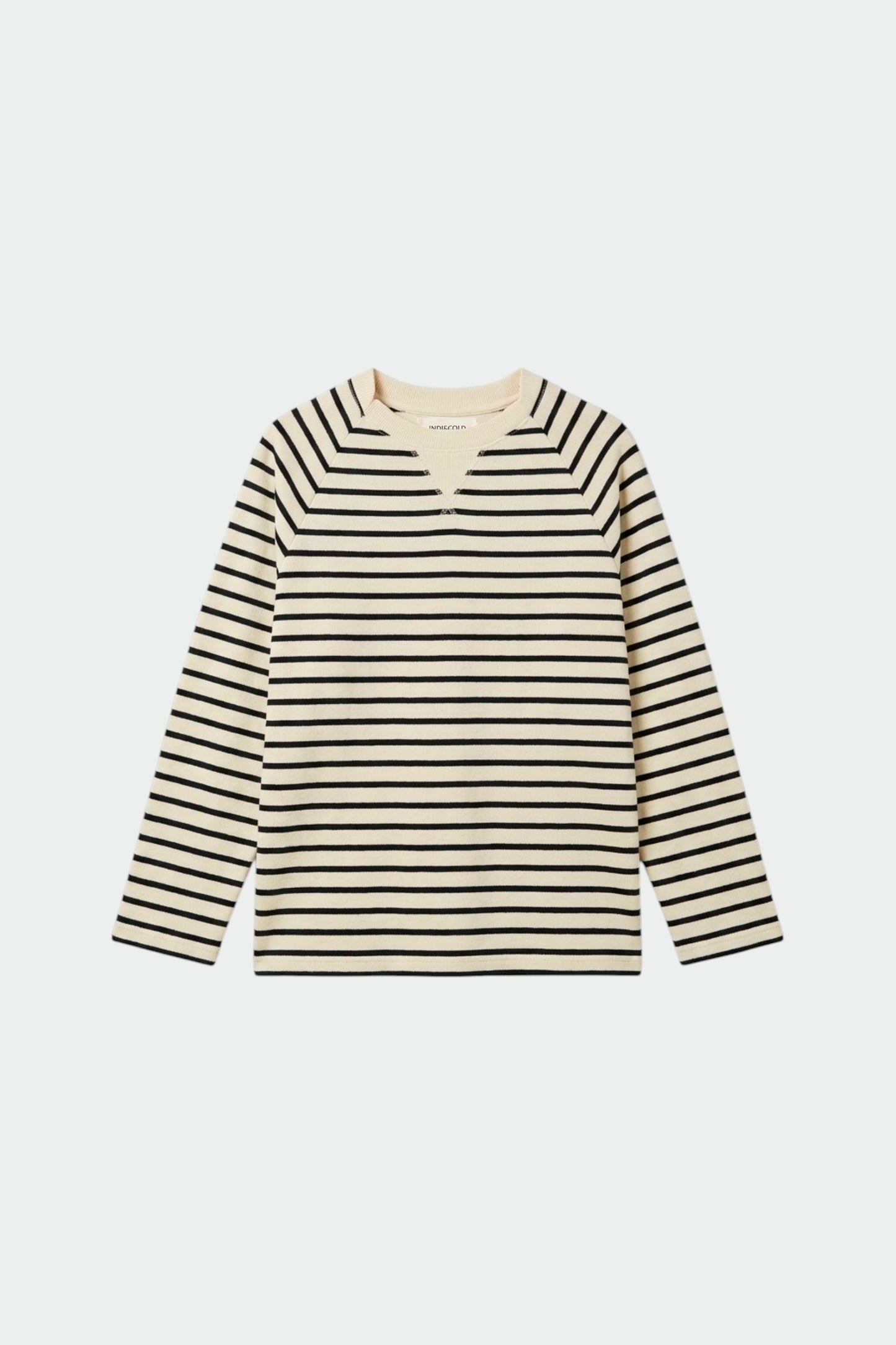 STRIPED TERRYCLOTH SWEATSHIRT