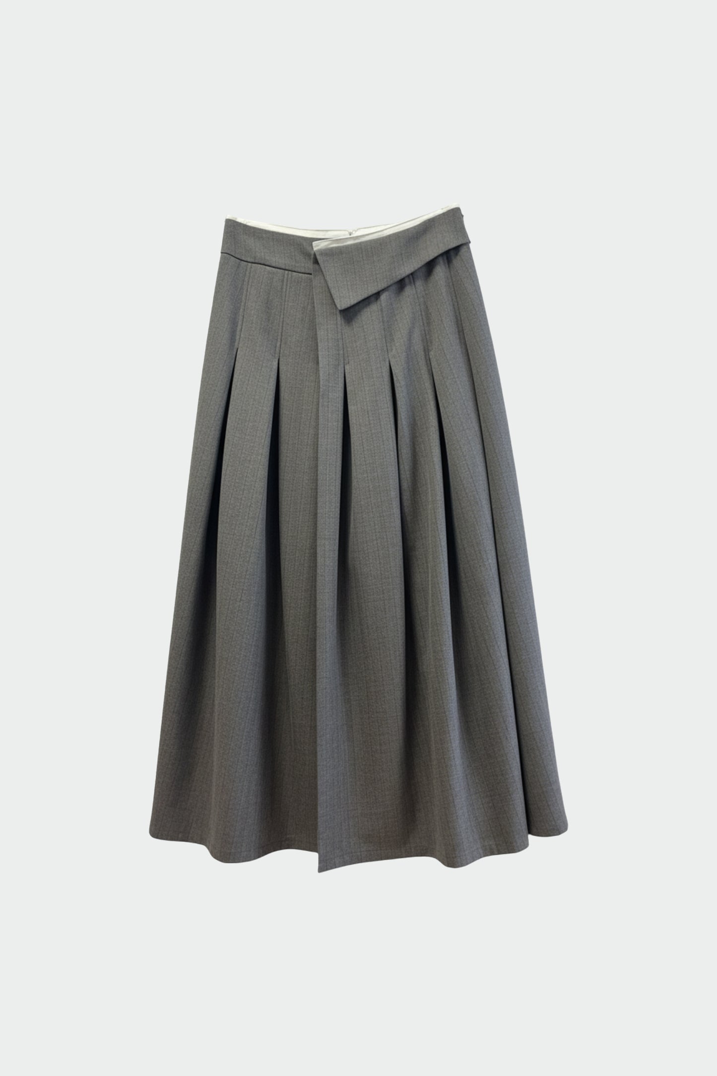 PLEATED CROSSOVER SKIRT