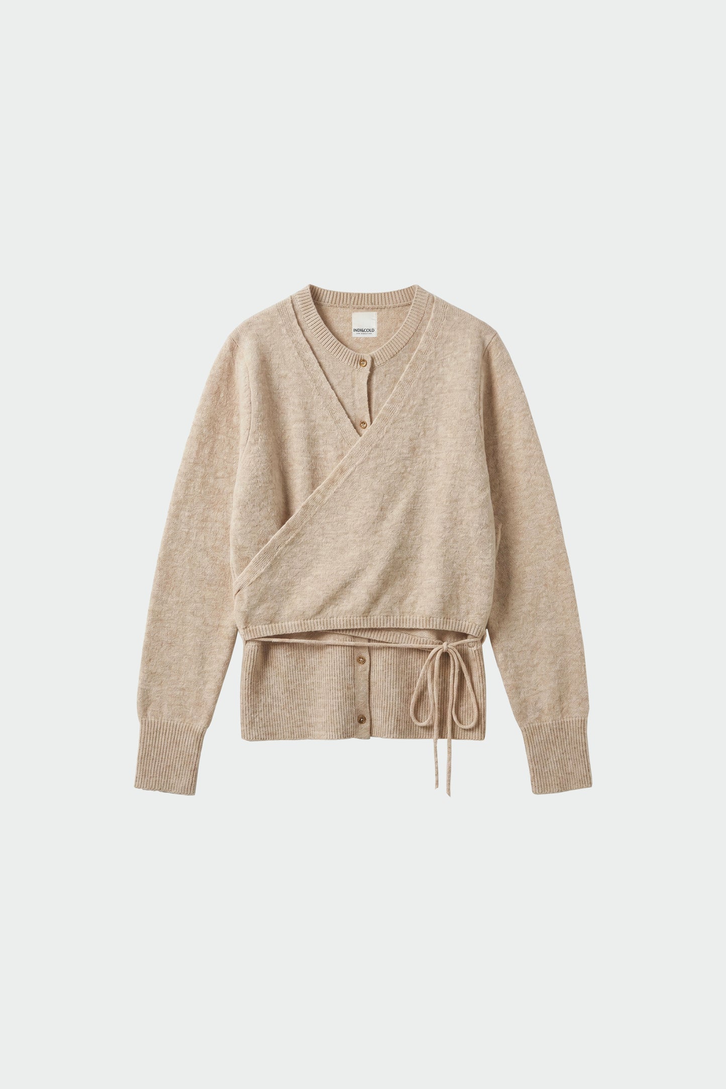 FINE-KNIT WRAP CARDIGAN