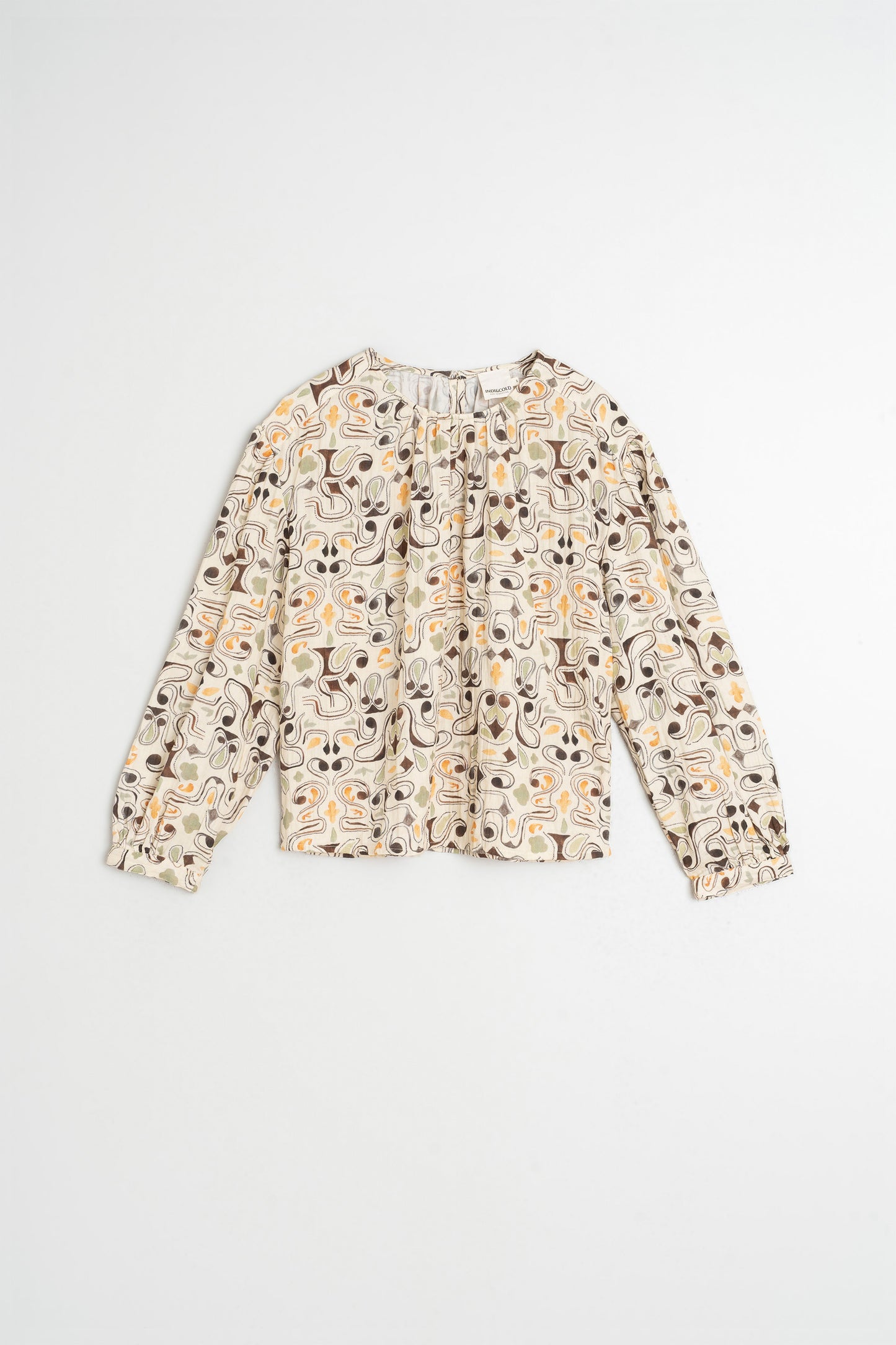 BLOUSE À IMPRIMÉ EN DOUBLE GAZE