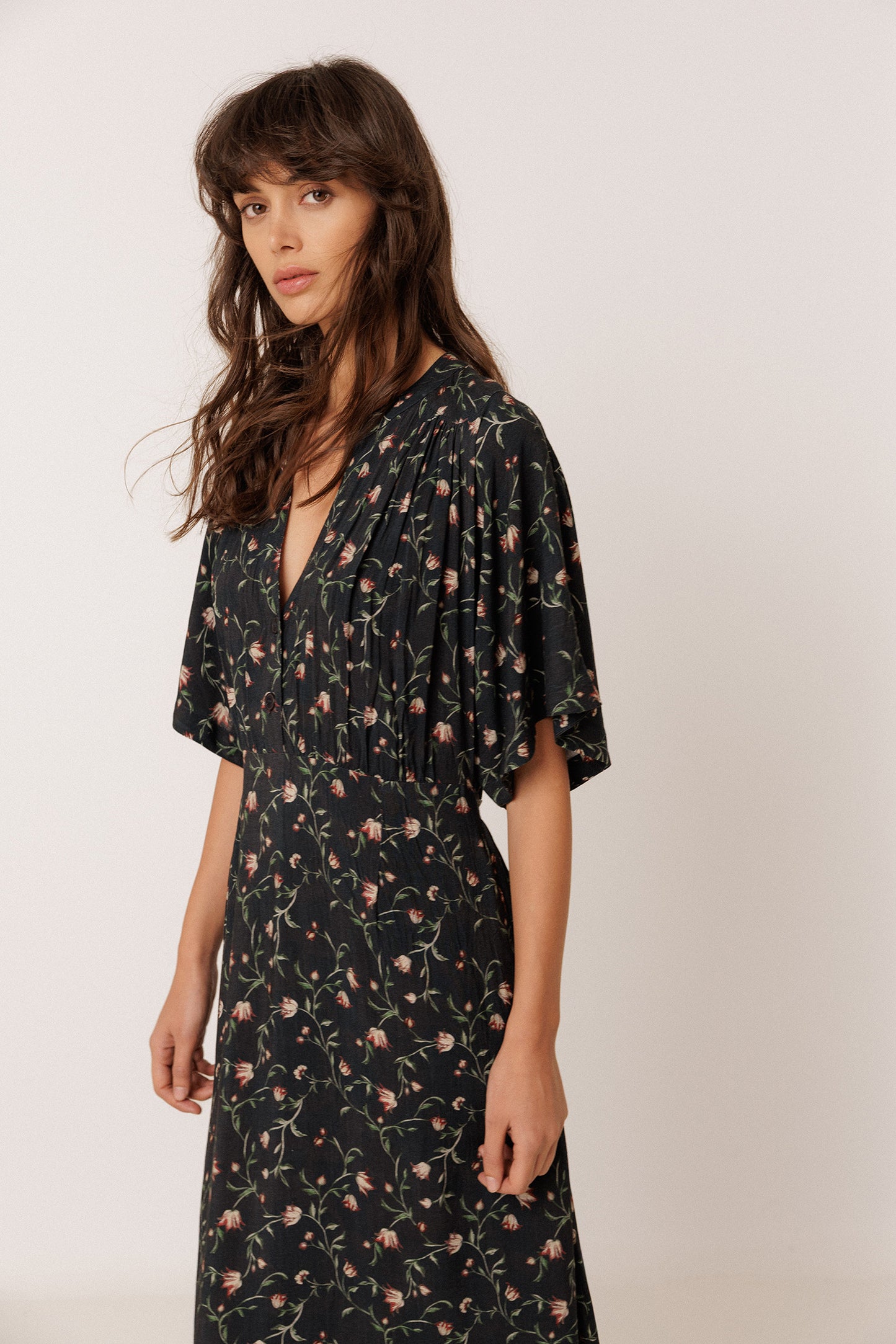 VESTIDO LARGO ESTAMPADO FLORAL