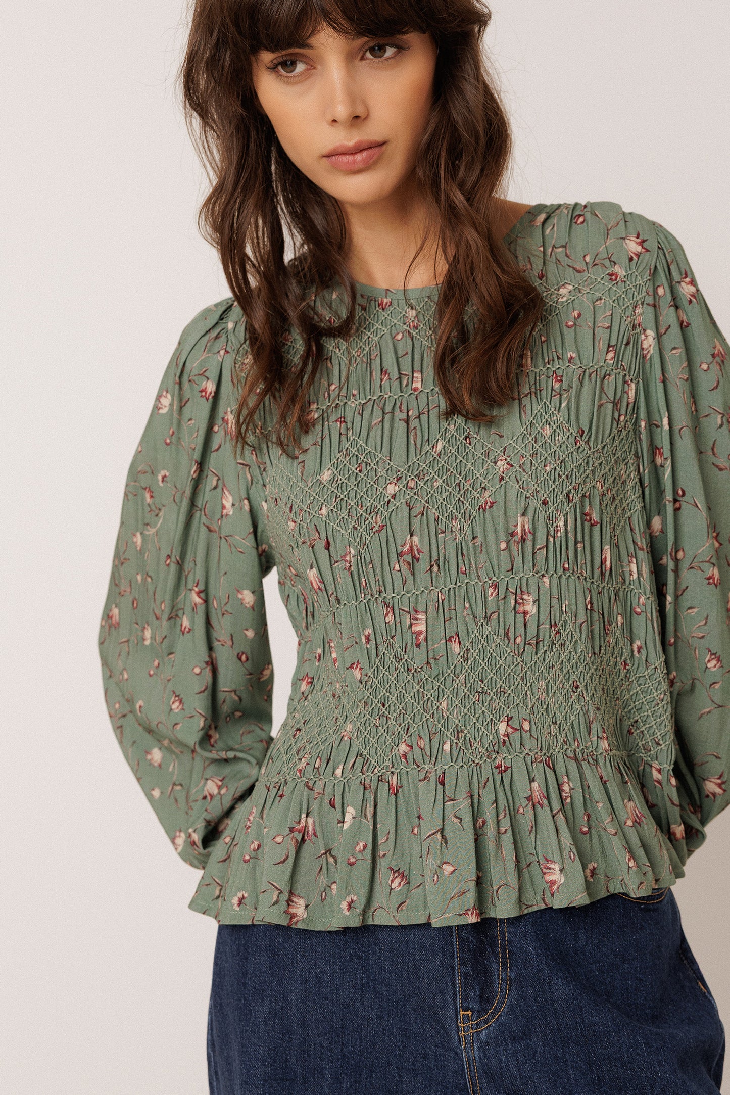 BLUSA SMOCK ESTAMPADO FLORAL