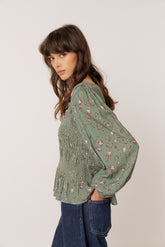 BLUSA SMOCK ESTAMPADO FLORAL