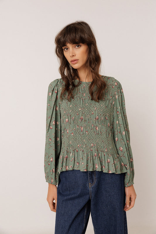 BLUSA SMOCK ESTAMPADO FLORAL 4