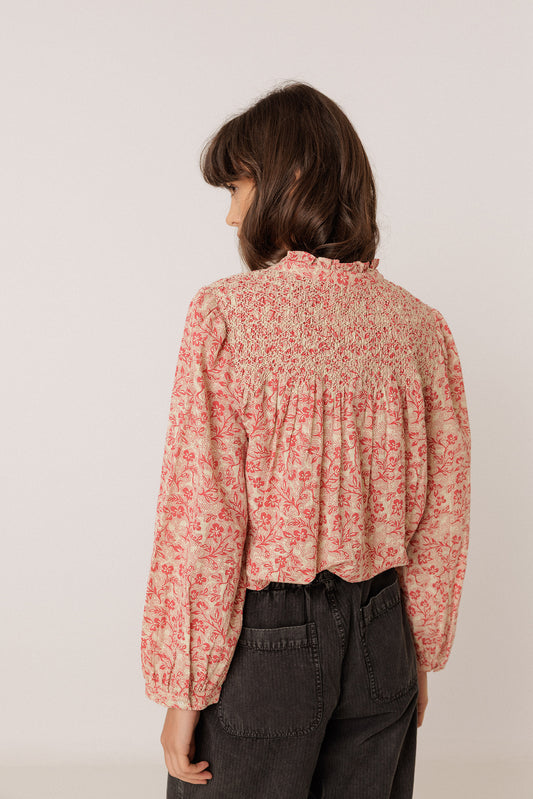 SMOCKED EMBROIDERY SHIRT 4