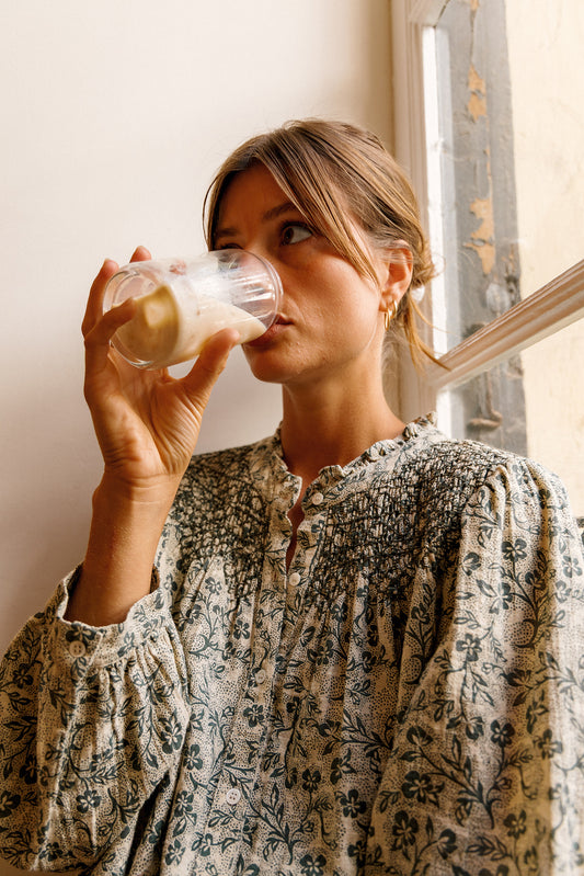 SMOCKED EMBROIDERY SHIRT 1