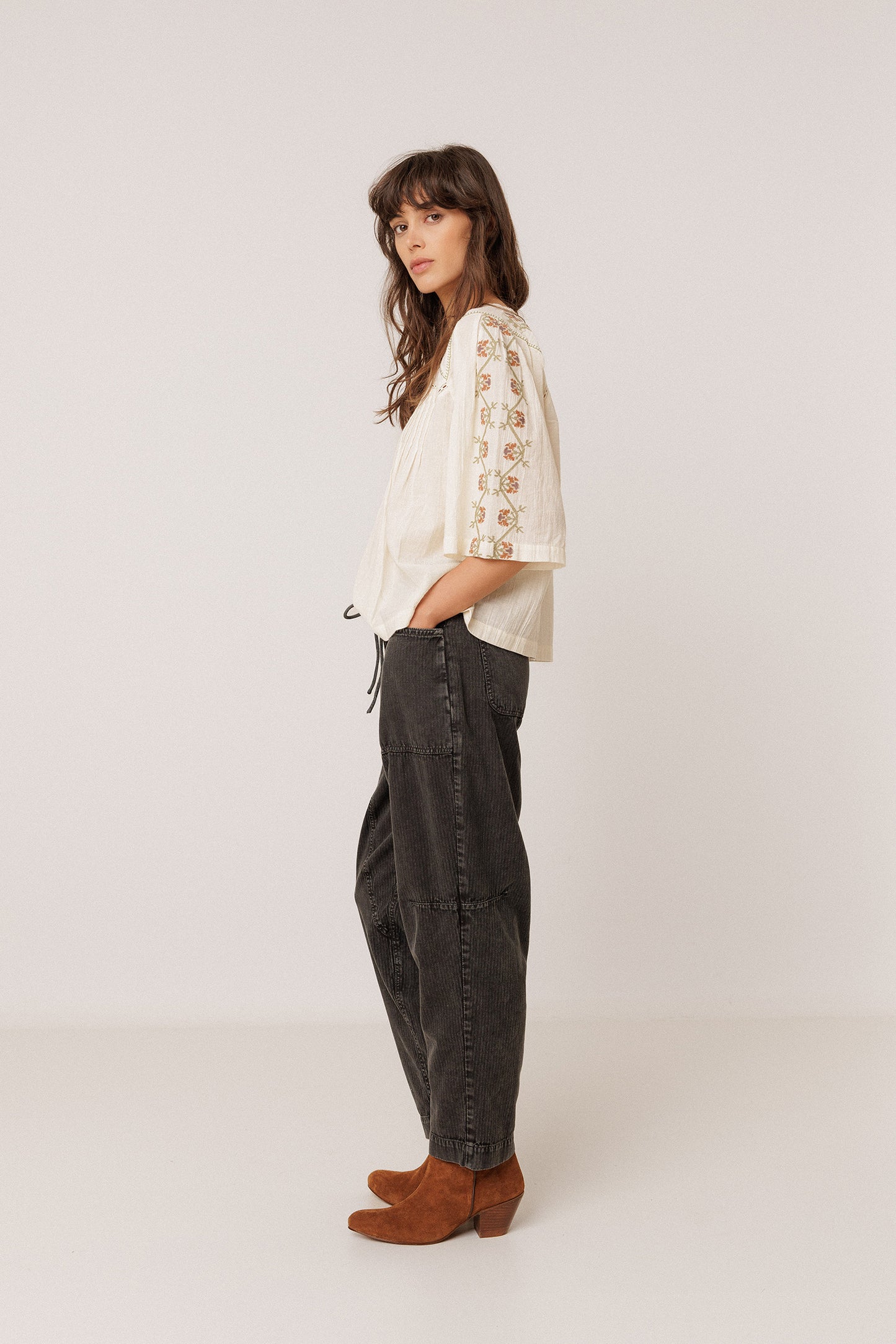 BLOUSE EMPIÈCEMENT BRODÉ