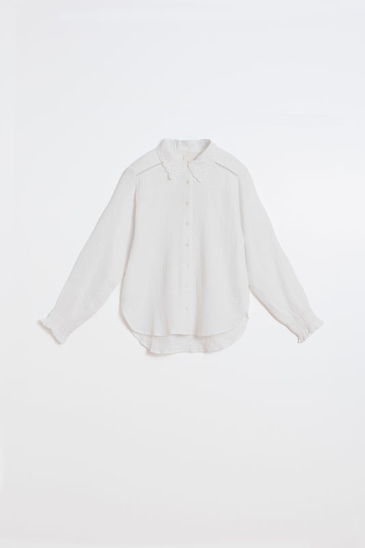 CAMISA ROMÁNTICA DOBLE GASA 7
