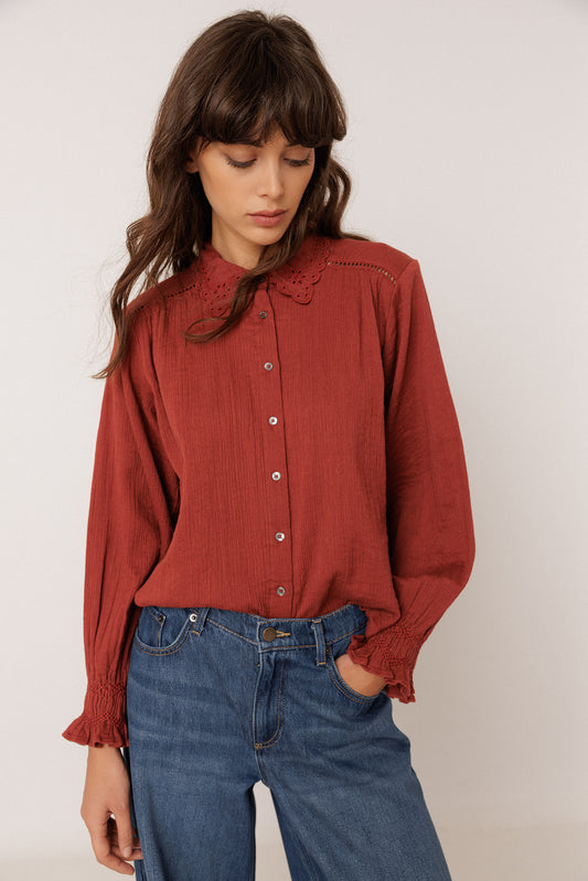CAMISA ROMÁNTICA DOBLE GASA 1