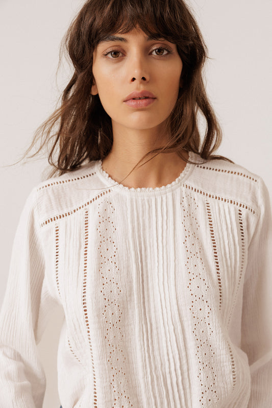 BLOUSE ROMANTIQUE DOUBLE GAZE 1