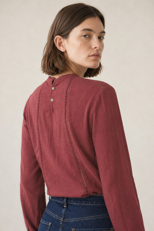 BLUSA ROMÁNTICA DOBLE GASA 3