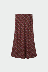 LONG MULTICOLOR CHECKERED SKIRT