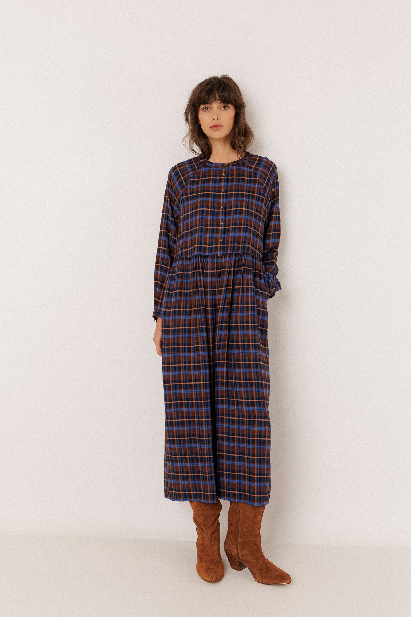 MULTICOLOR CHECKERED DRESS