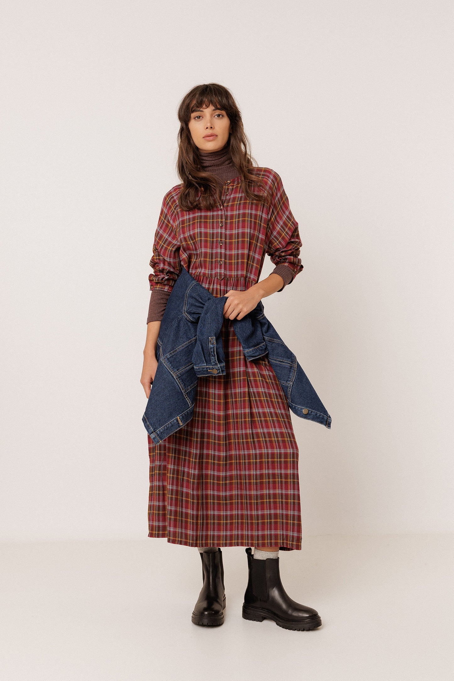 MULTICOLOR CHECKERED DRESS