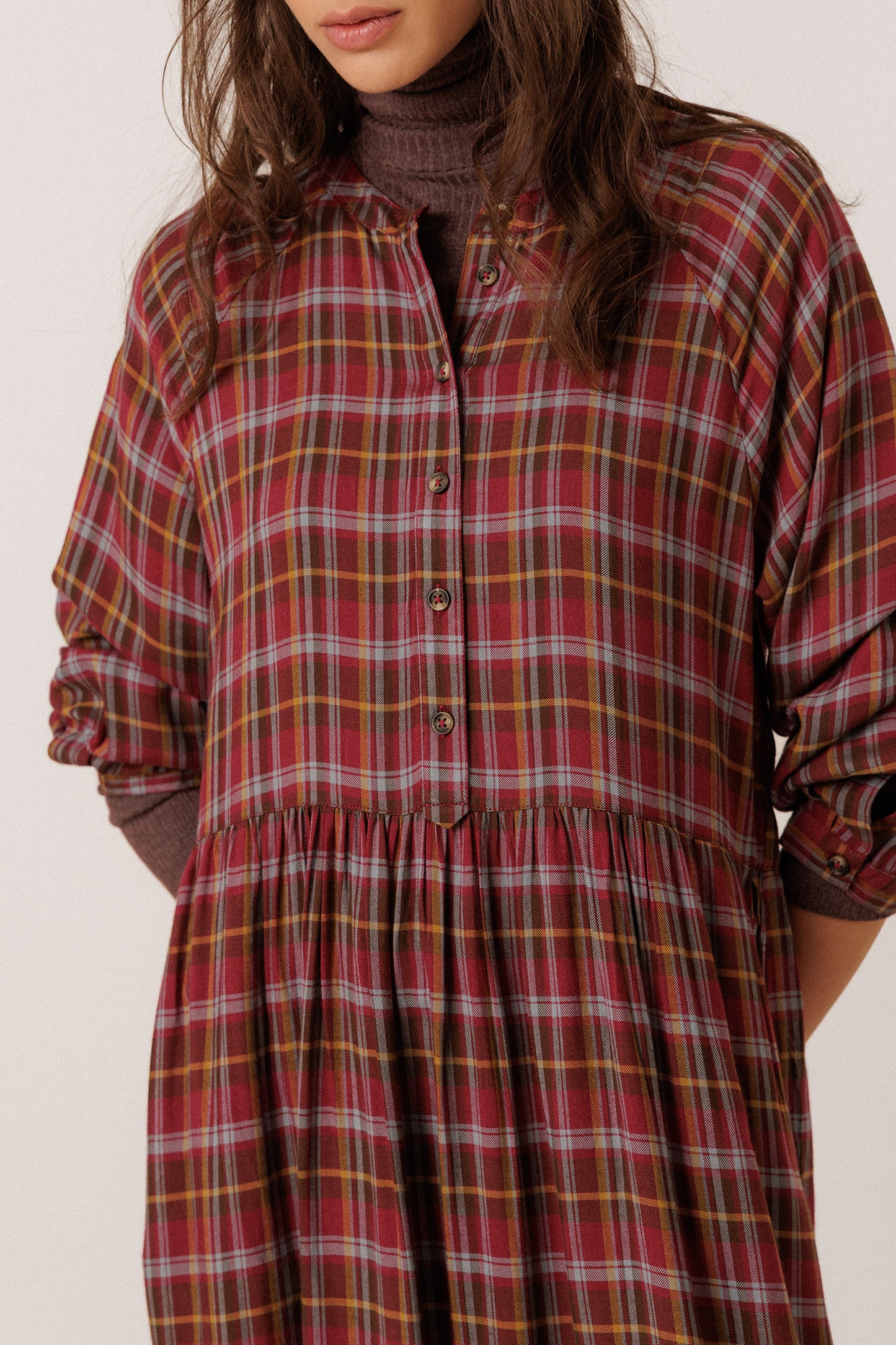 MULTICOLOR CHECKERED DRESS