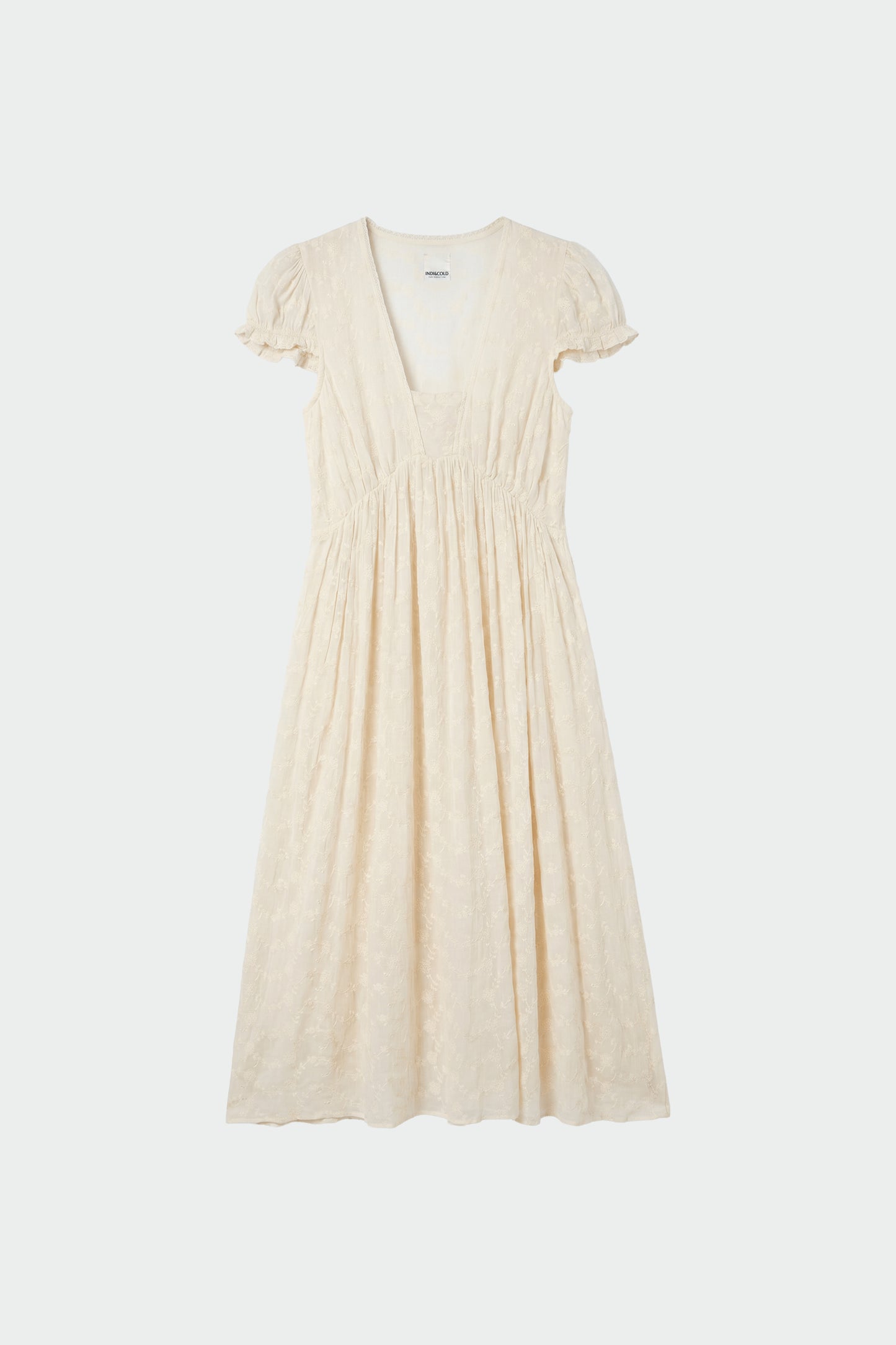 EMBROIDERED MIDI DRESS