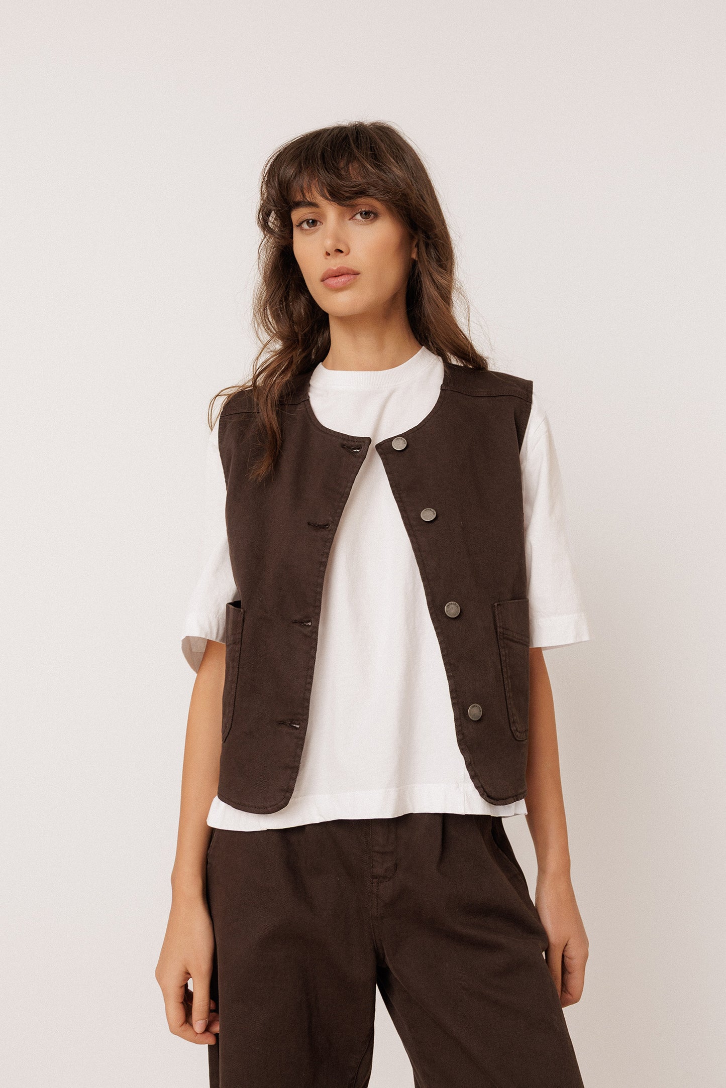 COTTON TWILL VEST