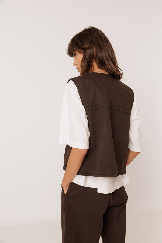COTTON TWILL VEST 3