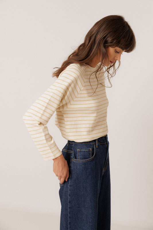 STRIPED TERRYCLOTH SWEATSHIRT 1