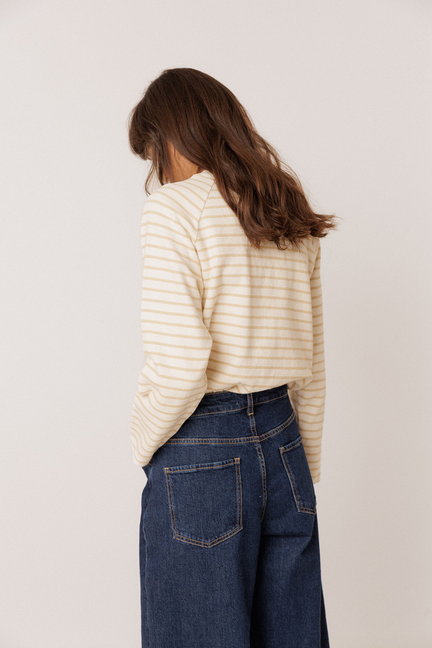 STRIPED TERRYCLOTH SWEATSHIRT