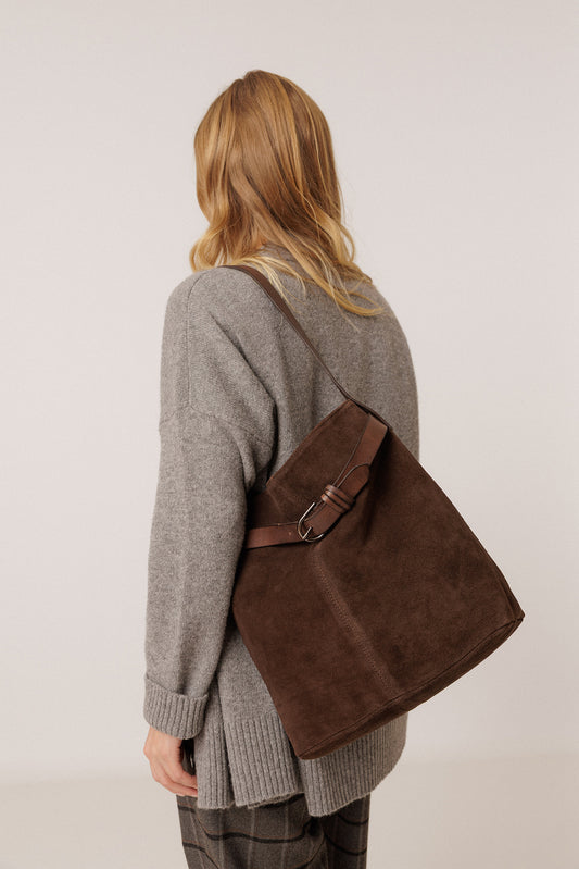 MEDIUM SPLIT-SUEDE BAG 3