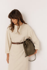 BOLSO BANDOLERA PIEL FRUNCIDA