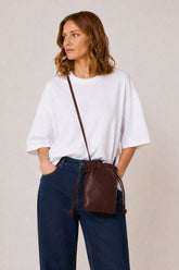 MINI BOLSO PIEL FRUNCIDA
