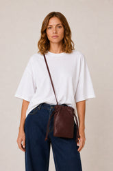 MINI BOLSO PIEL FRUNCIDA