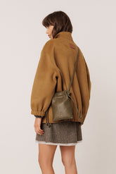 MINI BOLSO PIEL FRUNCIDA