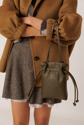 MINI BOLSO PIEL FRUNCIDA