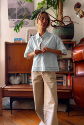 CAMISA BORDADA POPELÍN