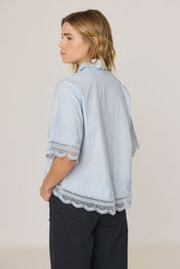 CAMISA BORDADA POPELÍN