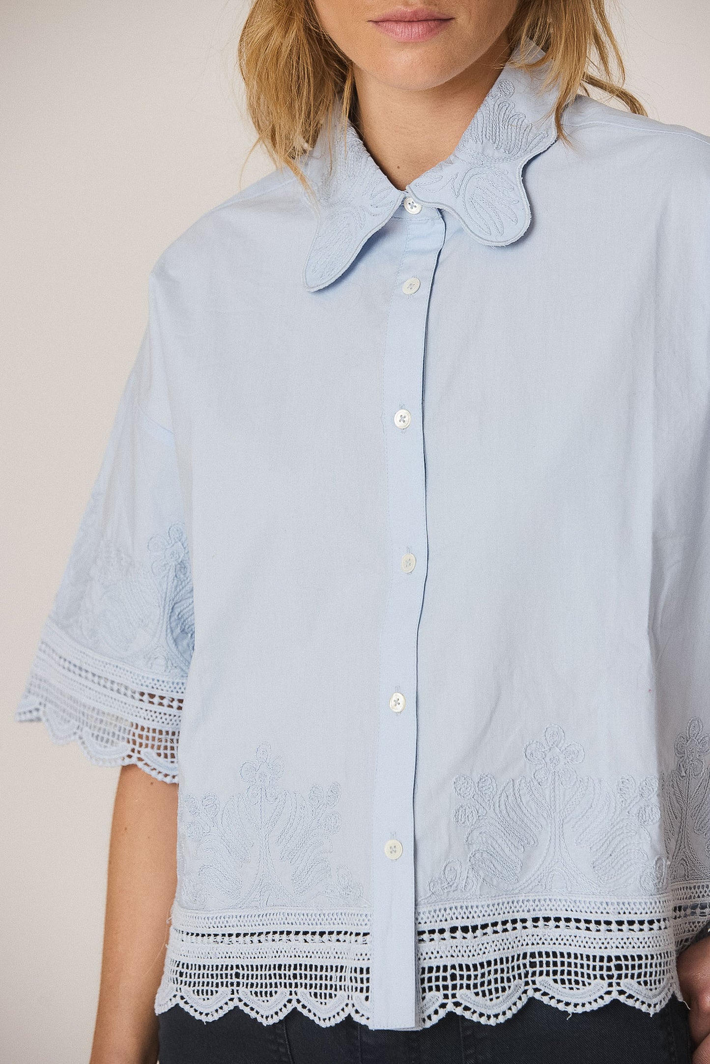 CHEMISE POPELINE BRODÉE