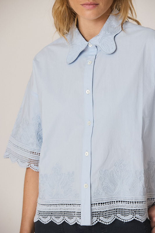 CHEMISE POPELINE BRODÉE 6