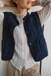CHEMISE RAYURES DOUBLE GAZE