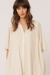 VESTIDO RAYAS DOBLE GASA