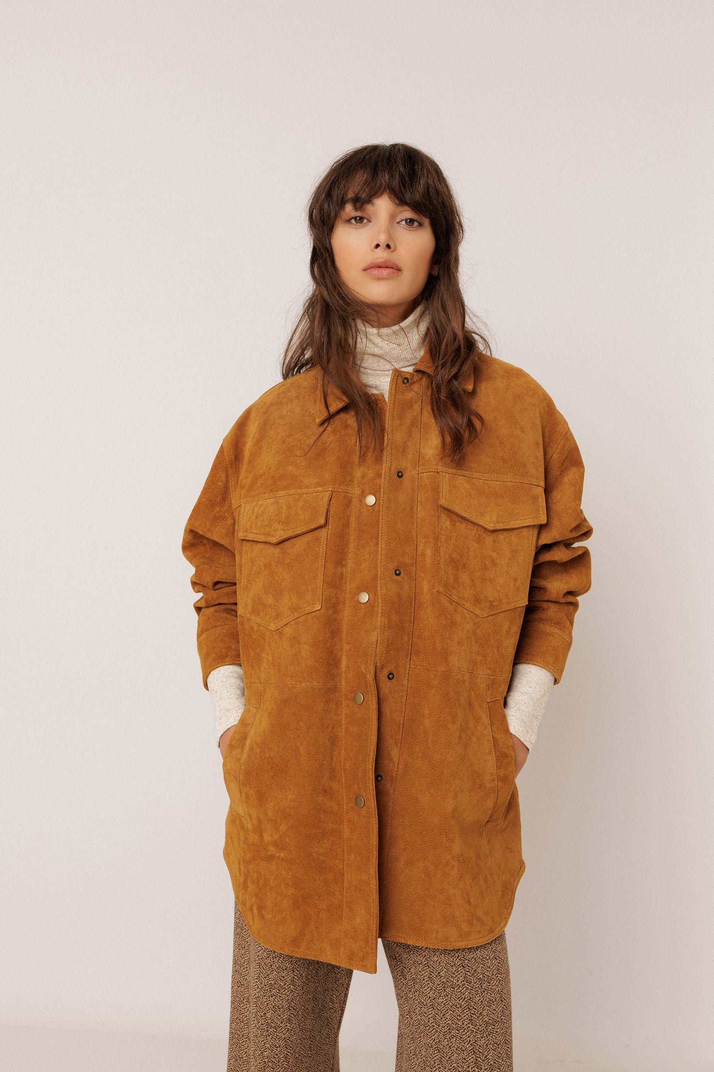 LEATHER POCKET PARKA