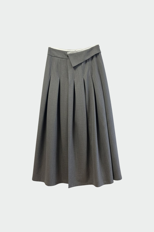 PLEATED CROSSOVER SKIRT 5
