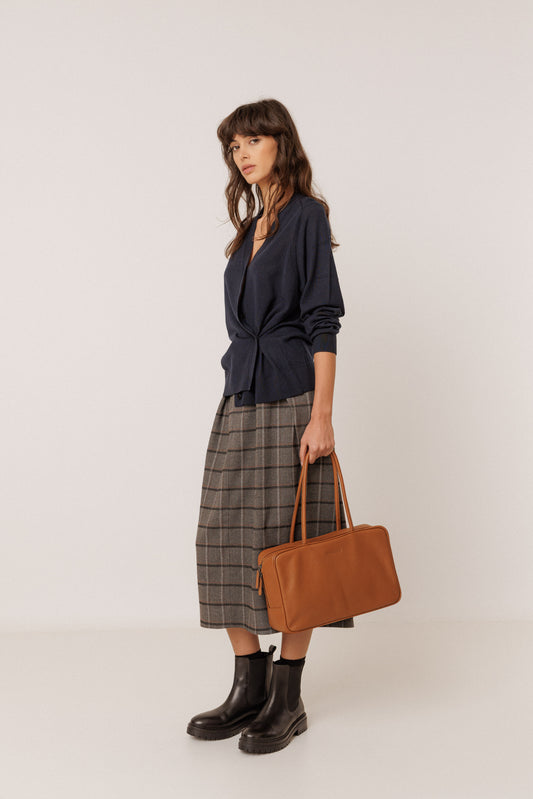 PLAID PENCIL SKIRT 4
