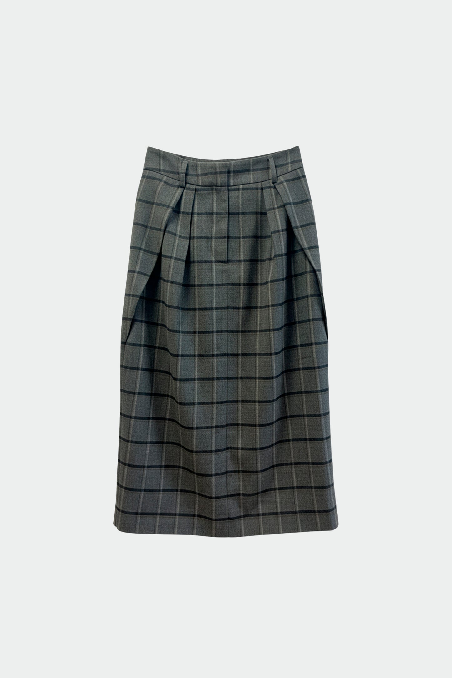 PLAID PENCIL SKIRT