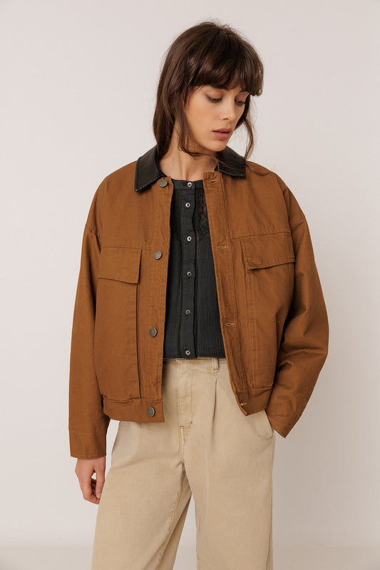WASHED-EFFECT QUILTED JACKET 3