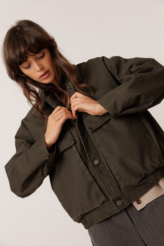 WASHED-EFFECT QUILTED JACKET 3