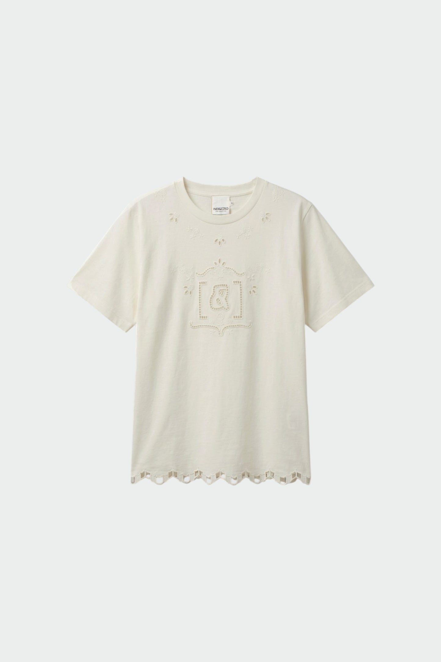 T-SHIRT ANAGRAMME MOTIFS AJOURÉS