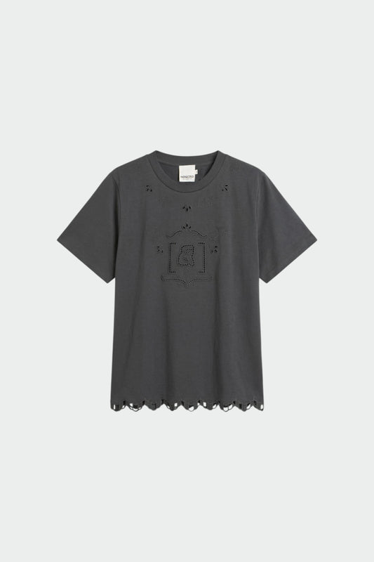 T-SHIRT WITH MONOGRAM DRAWING CUTOUT 6