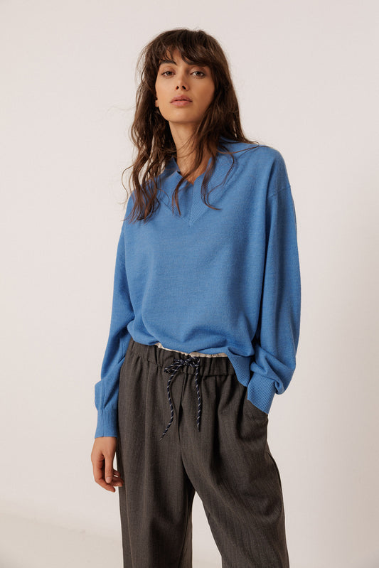 PULL EN MAILLE AVEC ALPAGA 1