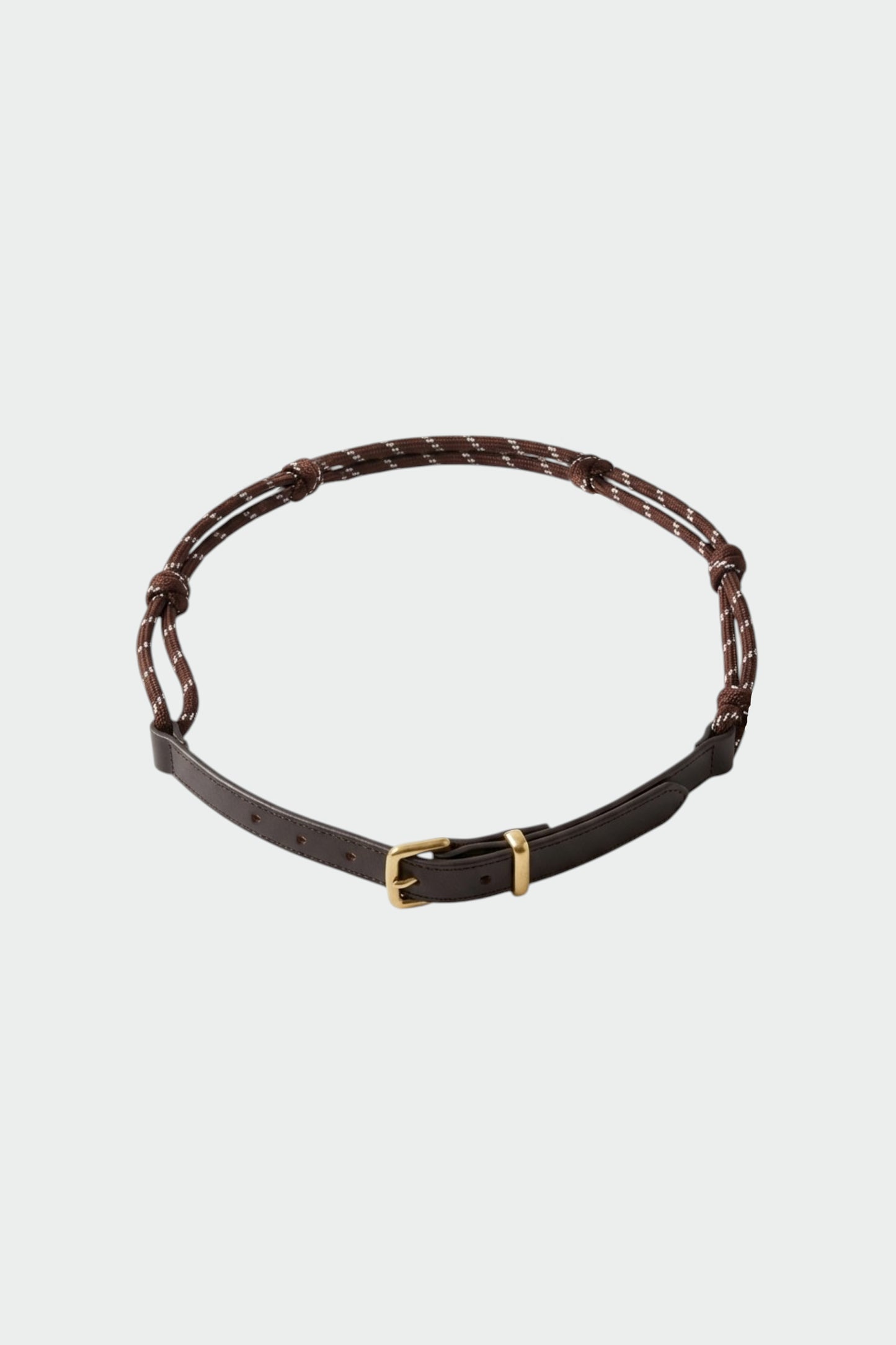 CORD AND LEATHER BELT