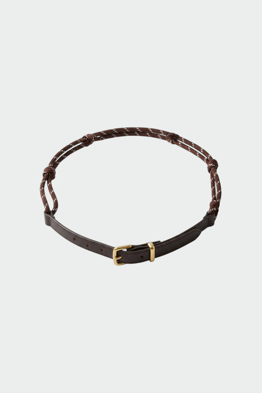 CORD AND LEATHER BELT 3