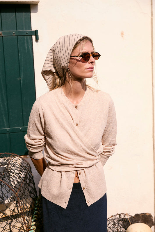 FINE-KNIT WRAP CARDIGAN 2
