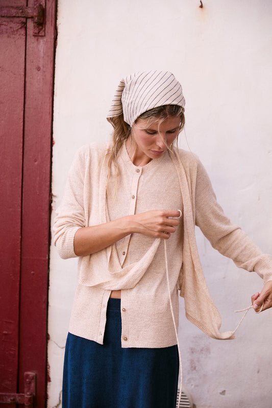 FINE-KNIT WRAP CARDIGAN 4