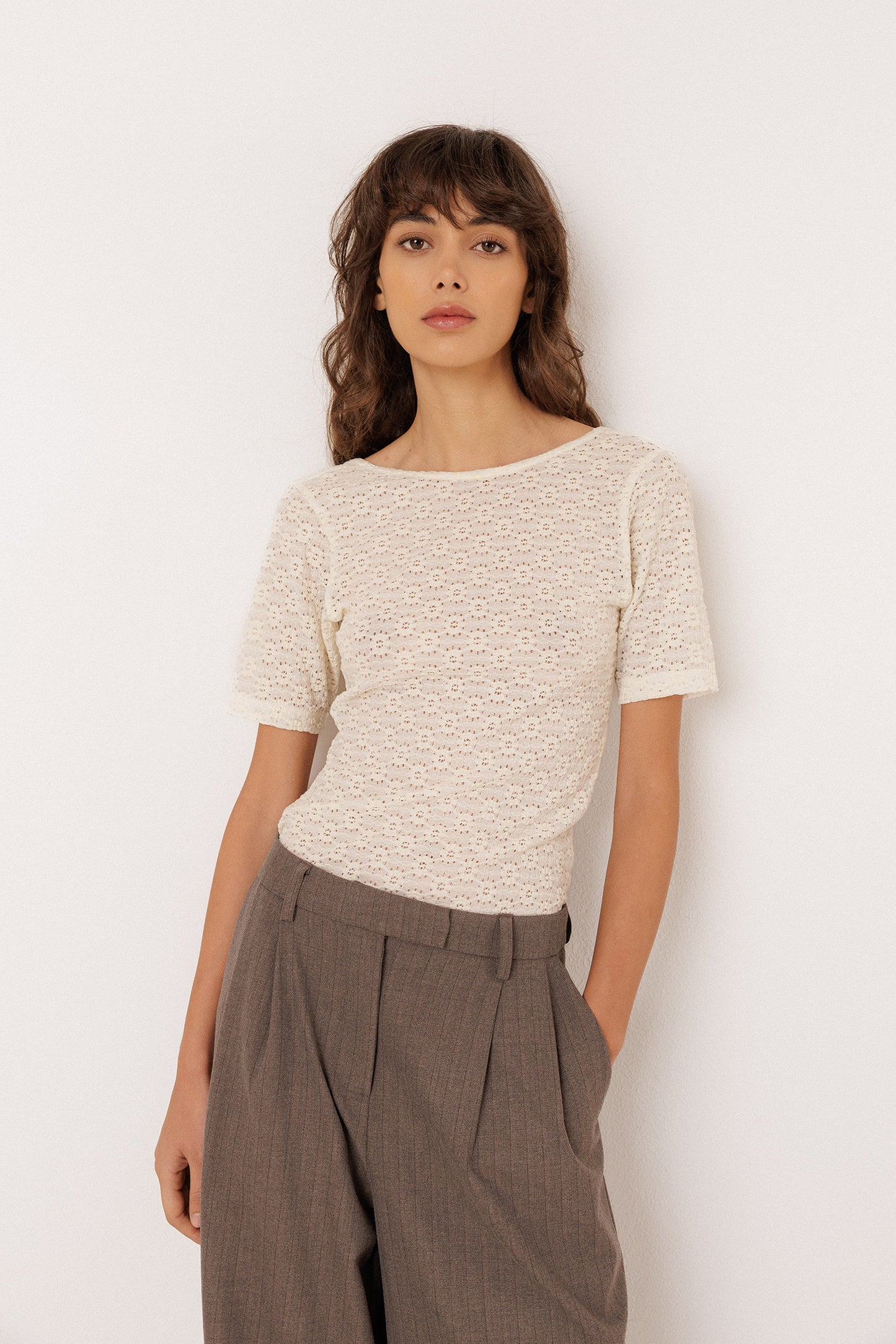 CAMISETA SLIM JACQUARD CIRCULAR